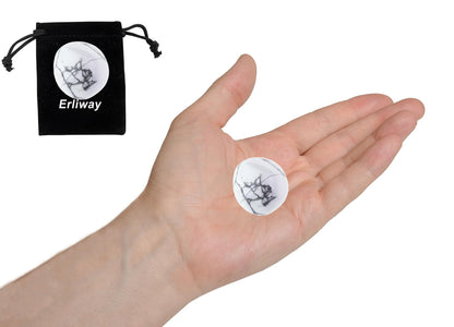 White Howlite Healing Crystal Stones, 1.25-2.0" Large Reiki Healing Gemstones Natural Tumbled Polished Stones for Energy Witchcraft Therapy Meditation