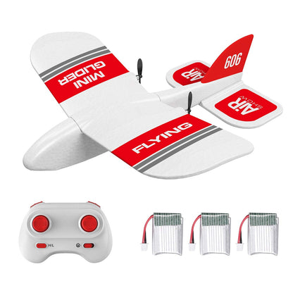 GoolRC KF606 RC Plane, 2.4Ghz Remote Control Airplane, EPP Foam Fixed Wing Plane, RTF Ready to Fly Gliding Aircraft Model Toys with 3 Battery for Beginner