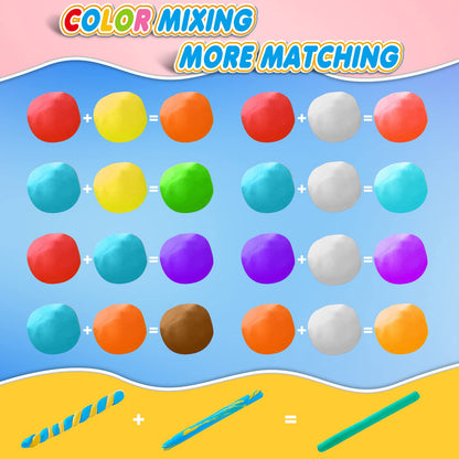 Magic Clay - Air Dry Clay 60 Colors, Modeling Clay for Kids with Tools, Soft & Ultra Light, Toys Gifts for Age 3 4 5 6 7 8+ Years Old Boys Girls Kids