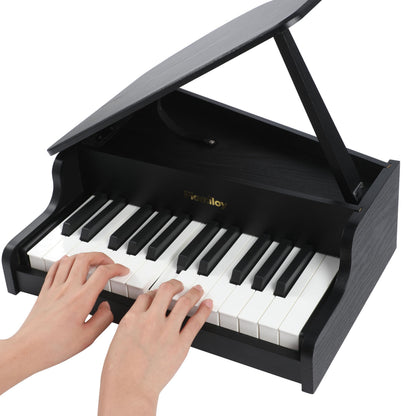 PLAMILOY Kids Piano, Toddler 25-Keys (Grand) Wooden Digital Keyboard Piano, First Instrument Toy for Baby Beginner 3 Ages+, Surprise Educational Early Learning Birthday Gift for Boys Girls