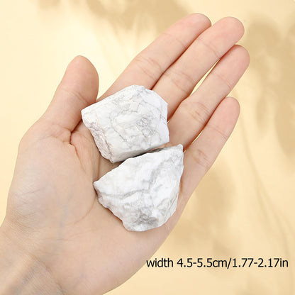 XIANNVXI Howlite 1.8-2.2" Large Raw Crystals and Healing Stones Natural Rough Crystal Rocks for Decor Gifts Tumbling Cabbing Polishing Fountain Rocks 1PCS