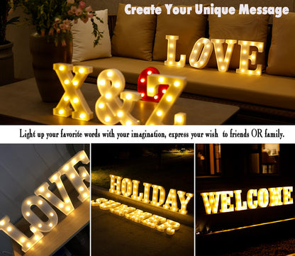 DyingSwan Small Led Marquee Letters, Light Up Letters, 8.58 Inch Led Letter Lights, Battery Powered Lighted Sign for Table, Party, Birthday, Christmas Decor (Letter L)