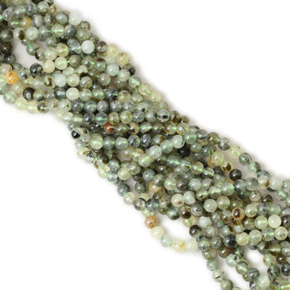 CHEAVIAN 60PCS 6mm Natural Prehnite Gemstone Smooth Surface Round Loose Beads for Jewelry Making 1 String 15 Inches