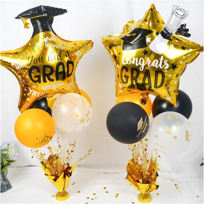 FUBININA 6 Pack Metallic Foil Spray Centerpiece Star Table Decoration Burst Table Centerpieces for Birthday New Years Nye Wedding Anniversary Graduation Holiday Party Supplies Decor, Gold