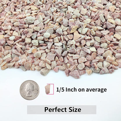 YISZM 2LB Succulent and Cactus Gravel Pebbles, 1/5 Inch Natural Decorative Polished Stones, River Rocks for Plants, Vases, Aquariums, Terrarium and Outdoor Gardening,Peach
