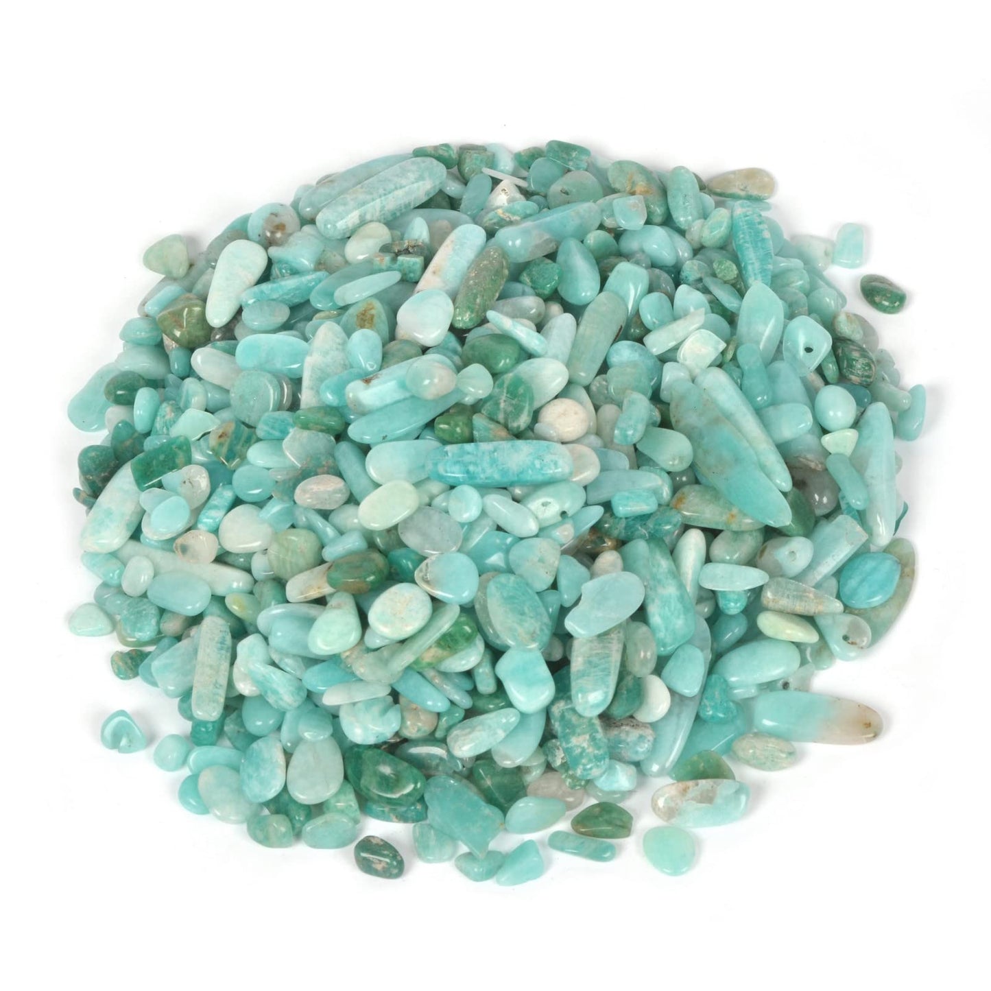 Natural Brazilian Amazonite Polished Chips Crushed Tumbled Stone Crystal Healing Embellishments 100 grams