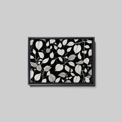 Canvas Print Scandinavian Folk Art Black and Beige Abstract Botanical Wall Art for Scandinavian Home Decor Decor Canvas, Decor