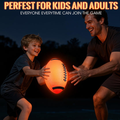 HIEMAO Glow in The Dark Football for Kids Boys Ages 8-12 15, Light Up LED Football Toys with Pump for Indoor/Outdoor Game, Fun Gift for Teens Christmas Birthday, Holiday Stuff Party Favor Supplie