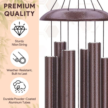 Extrabily Sympathy Wind Chimes, Personalized Dragonfly Wind Chimes for Loss of Loved One, Commemorative Sympathy Gifts for Funeral, in Memory of Dad/Mom 36inch (Produced in USA)