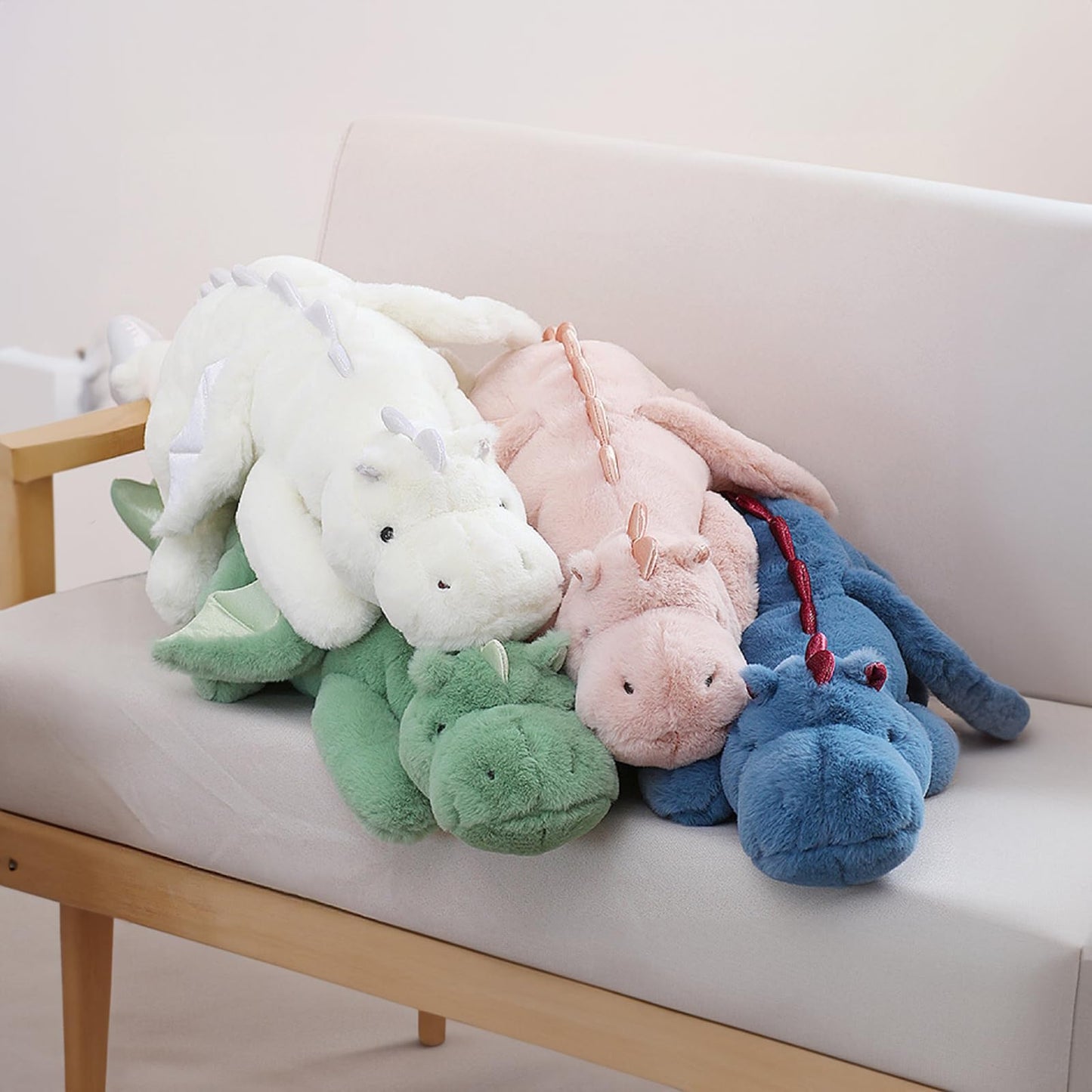 YOUBLEK 40In 5Lb Weighted Stuffed Animals,Cute Plush Dragon,Weighted Stuff Dinosaur Toy for Kids Adult Gift or Decoration (5lb, Pink)