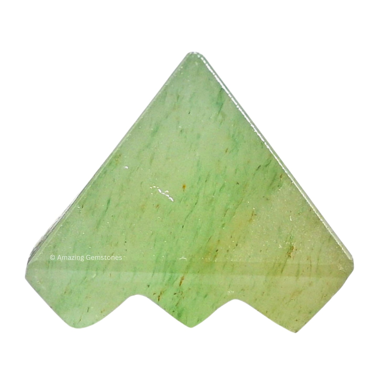 Amazing Gemstone Green Aventurine Crystal Pyramid with 9 Pyramid Plate Bottom - 1" Mini Pyramid Figurine of Natural Stone Pyramid for Meditation, Reiki, Chakra Balancing Vastu Pooja and Crystal Grids