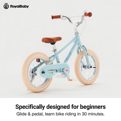 RoyalBaby EZ Kids Bike,12 Inch Convertible Balance to Pedal Bike for Boys & Girls,Beginner Bicycle for Ages 2-4 Years,Blue