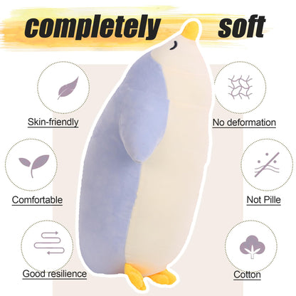 DENTRUN Penguin Stuffed Animals Bulk, Cute Penguin Plush Doll Play Toys for Kids Girls Boys Adults Birthday Xmas Halloween Present Adorable Soft Plushies, 12.20/18.11/22.44/25.98 Inchs, Blue, Black
