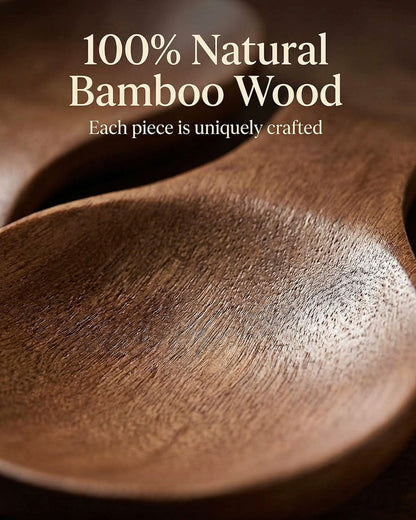 TooWoom Wood Spoon Rest for Stove Top, Bamboo Spoon Holder for Kitchen Countertop Wood Spatula Rest, Counter Spoon Holder for Countertop, Tong, Modern and Rustic for Farmhouse as a Dining Table Decor