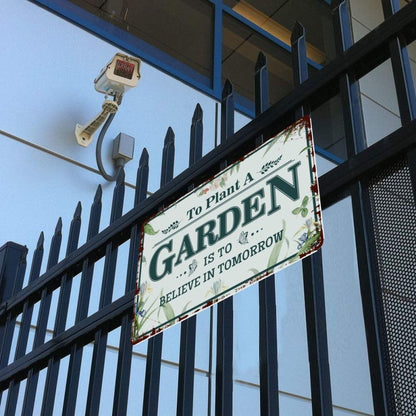 Retro Metal Signs Bundle: 'What a Wonderful World' & More - 4pc Set, 12x8 Inch, Decorative Garden Art for Yard & Porch