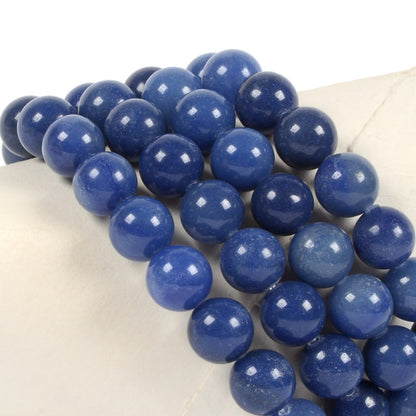 Justinstones Natural Blue Aventurine Gemstone 10mm Round Beads Stretch Bracelet 7 Inch Unisex