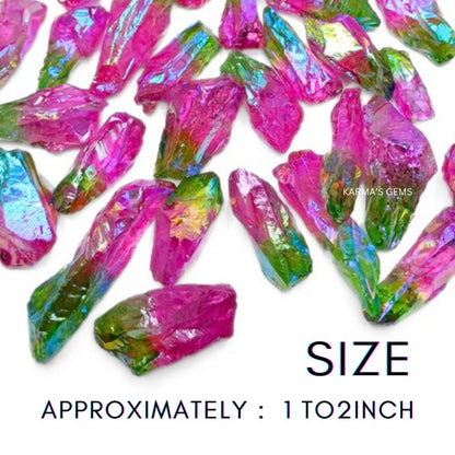 Crystals, Rocks, Jade, Crystals and Healing Stones, Witchcraft Supplies, Healing Crystals, Stones, Healing Stones, Rock Collection, Agate, Raw Stones (Rose - Apple Aura Quartz, 2 Pcs)