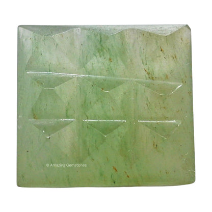 Amazing Gemstone Green Aventurine Crystal Pyramid with 9 Pyramid Plate Bottom - 1" Mini Pyramid Figurine of Natural Stone Pyramid for Meditation, Reiki, Chakra Balancing Vastu Pooja and Crystal Grids