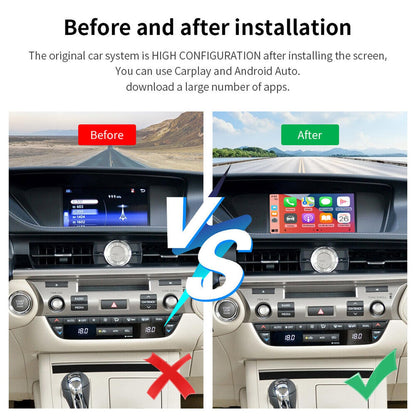 Wireless CarPlay Retrofit Kit Decoder for Lexus NX/ES/UX/CT/RX 2014-2020 Retains Factory Controls Support Android Auto, Mirror Link, Backup Camera, YouTube, Original Car Function