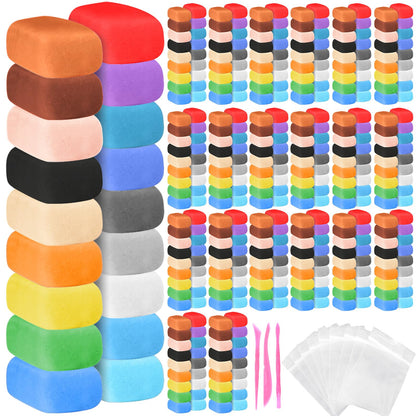 Poen 120 Pcs Air Dry Clay Kit with Sculpting Tool 24 Colors DIY Modeling Clay, Non-Sticky Soft and Light, Arts and Crafts Gift for Adults Artists