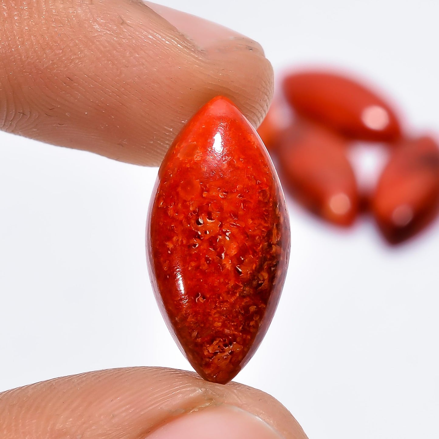 2 PCS, 20X10 MM, AURA GEMS Natural Red Jasper, Cabochon, Marquise Shape, Jewelry Making Stone Supply, Chakra Energy Healing Gemstone, Real Crystal, Birthstone, Wholesale deal