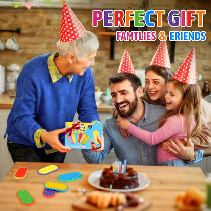 Ziogogco 6PCS Silicone Magnetic Slider Toys，for Adults & Teens, Relieves Stress and Anxiety in Children with Autism. A Must-Have Toy for Office Desk Toy, Stocking Stuffers for Women Men Teen Gift