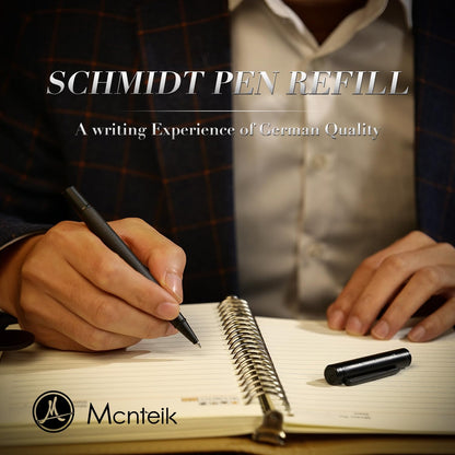 MCNTEIK Personalized Matte Black Forest Rollerball Pen, Luxury Pen with Schmidt Black Ink Refill, Fancy Pen Gift Set for Men & Women, Business Signature, Executive, Office, Nice Fancy Designer Pens