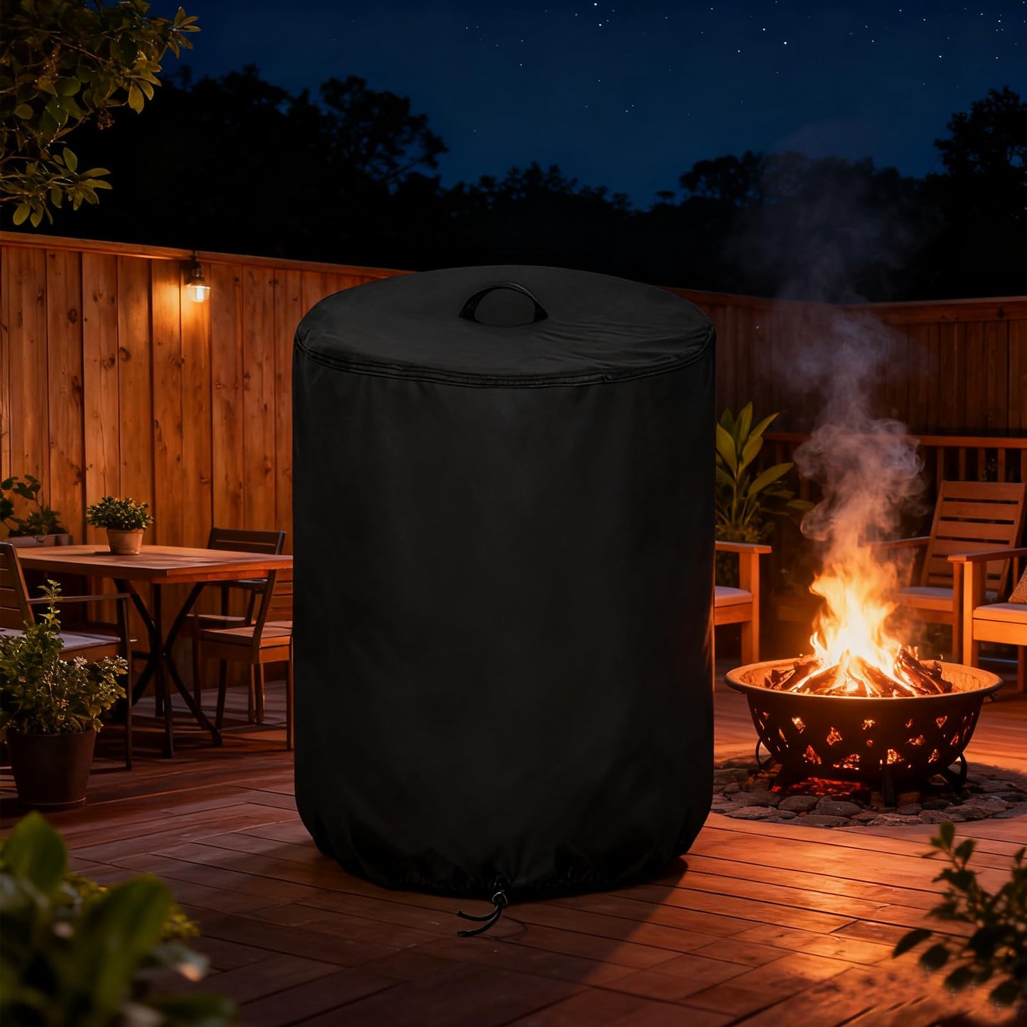 Aidetech Fire Pit Table Cover for Electactic 20" Smokeless, Waterproof Portable Fire Pit Cover, Outdoor Fire Tables Fireplace Covers-20 D x 24.5" H