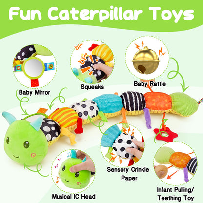 Melodyinn Baby Sensory Mirror Toys for 0-3-6-12 Months