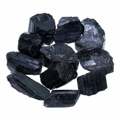 Nvzi Black Tourmaline Crystals, Bulk Crystals, Crystals and Healing Stones, Rocks for Tumbling, Amathesis Crystal, Raw Crystals Bulk, Calcite Crystal for Decoration, Wicca, Reiki, Chakra, Energy(1LB)