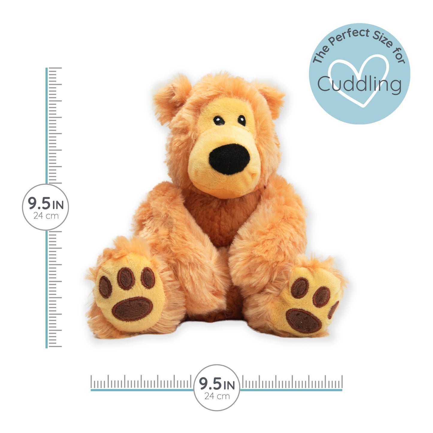 Bear Hugs - Microwavable & Weighted Plush Stuffed Animal - Heated Plushie for Warmth - Cute, Soft, Cozy Toy for Adults & Children (Boys, Girls, & Toddlers) by Warm Pals