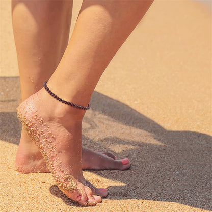 Lit Wall Labradorite Anklets for Women Handmade Beach Boho Ankle Bracelet Waterproof Natural Stone Anklet Adjustable Beaded Ankle Bracelet Plus Size Anklets Gemstone Anklet Jewelry Gift for Her
