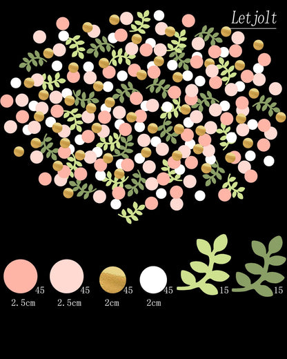 Baby Shower Confetti Greenery Table Decorations Golden Pink Eucalyptus Glitter Green Scatter Flamingo Girls Boho Theme Party Bridal Shower Party Wedding Nursery Decor Supplies 210 Pcs