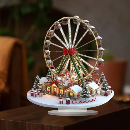 Christmas Ferris Wheel Acrylic Desktop Decoration, Suitable for Home Décor in Living Room or Office. Idea Gift Choice: Halloween, Christmas, Birthday, Anniversary, Valentine's Day, Celebrations