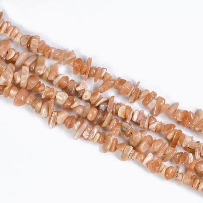 31 inches Chip Stone Loose Gemstones Beads Drilled Strand for Jewelry Making (Sunstone)