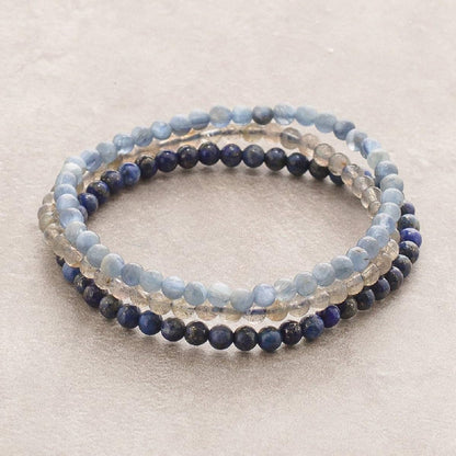 Handmade 4mm Tiny Beads Bracelet – Natural Healing Stone Beads for Yoga, Mala, and Bohemian Stacking – Stretch Bracelet for Men and Women (Snowflake Obsidian)