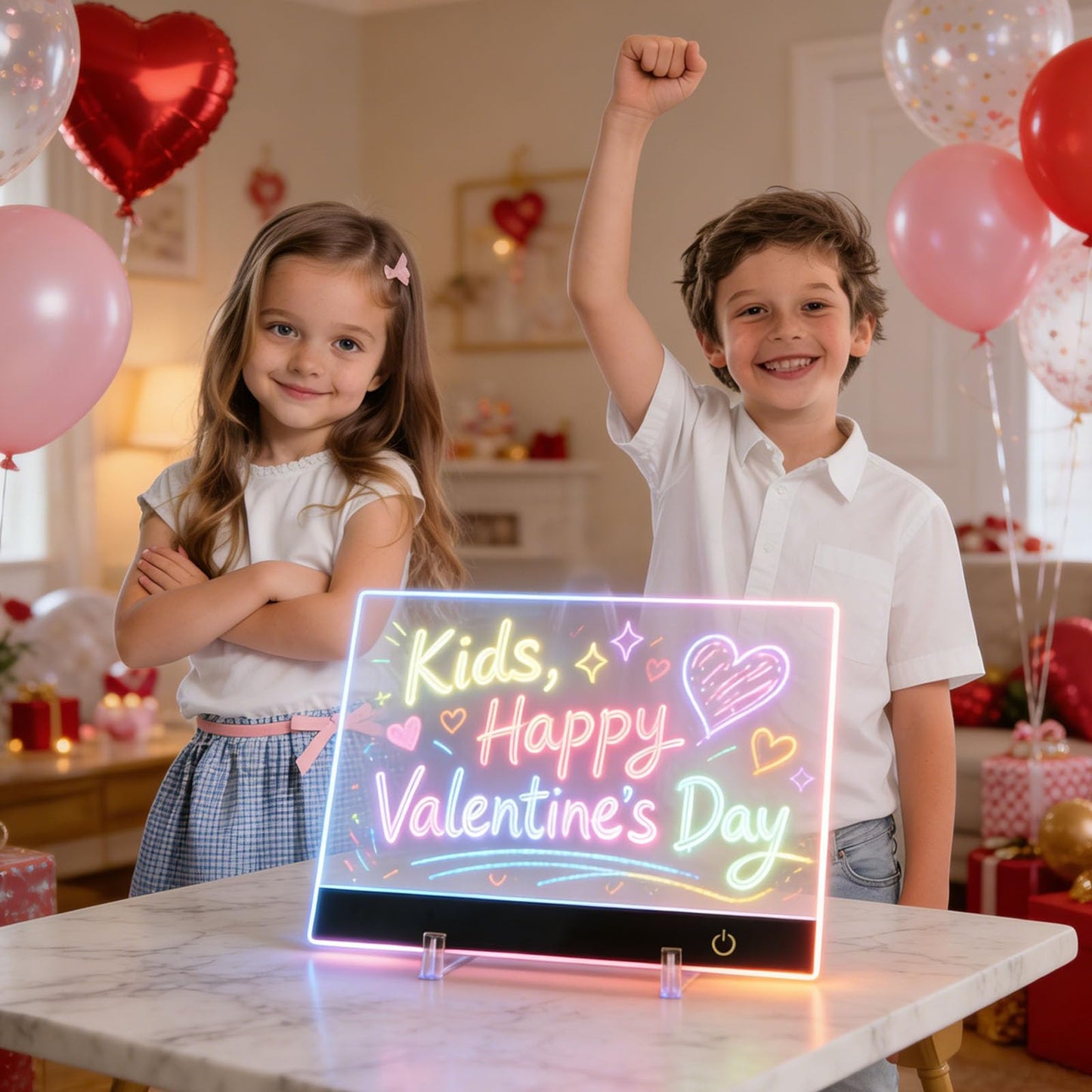 LED Drawing Board for Kids,13.7" USB Light Up Tracing Tablet with 6 RGB Light Modes, 7 Dry Erase Markers & Tracing Paper,Neon Light Up Drawing Tablet Gifts for Kids Birthday Christmas Gift Ideas