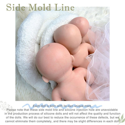 Gileutay 20 inch Full Body Silicone Baby Doll Girl Realistic Sleeping Reborn Newborn Babies that Can Open Mouth Handmade Toy