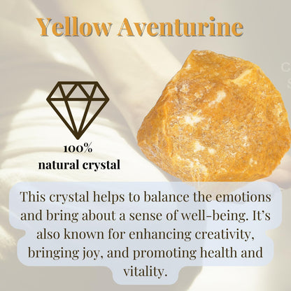 XIANNVXI Yellow Aventurine 1.8-2.2" Large Raw Crystals and Healing Stones Natural Rough Crystal Rocks for Decor Gifts Tumbling Cabbing Polishing Fountain Rocks 1PCS