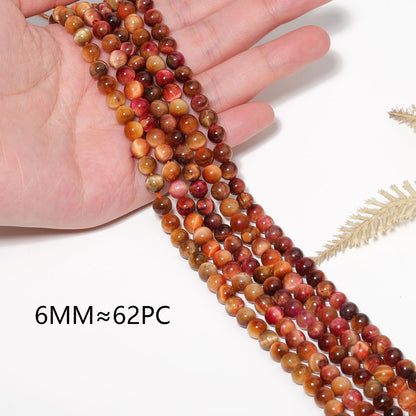 Yochus Natural Tiger Eye Beads, 60Pcs 6MM Onyx Agate Color Enhance Round Loose Beads Bulk, DIY Charm Smooth Gemstone Beads for Jewelry Making(4mm 8mm 10mm 12mm Beads)