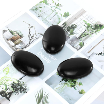 Nvzi Black Obsidian Crystal Palm Stone, Worry Stones, Crystals and Healing Stones, Polished Rocks, Natural Gemstones, Chakra Stones for Healing Crystals Daily Use