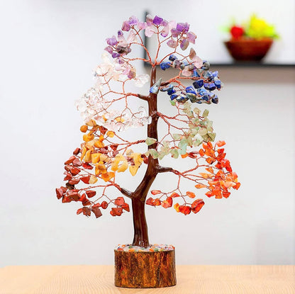 Crocon® Seven Chakra Crystals Tree of Life, Gifts for Women, Men, Sister & Mom, Desk Decor Birthday Gifts, Money Tree Healing Crystals Women Gift Ideas, Housewarming Gift New Home, Sister Presents