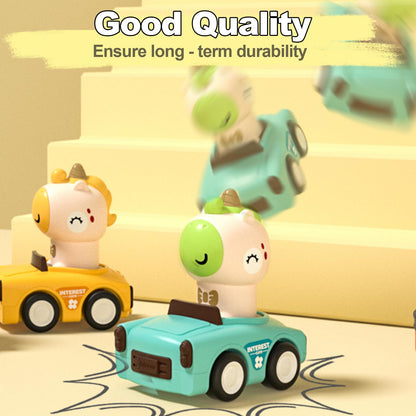 SUPVIB Press to Go Friction Inertia Car, Animal Toddler Toy Cars 1-3, Infant 6-9-12-18 Month Play Figure Vehicle Set, 1st Birthday Gift for 1-2 Year Old Boy Girl