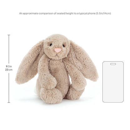 Jellycat Bashful Beige Bunny Stuffed Animal, Medium 12 inches - Rabbit and Bunny Plush Toy - Classic Children's Gift