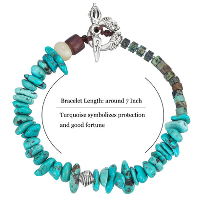Plumiss Boho Turquoise Bead Bracelet for Women Natural Stone Beaded Bracelets Jewelry for Gift