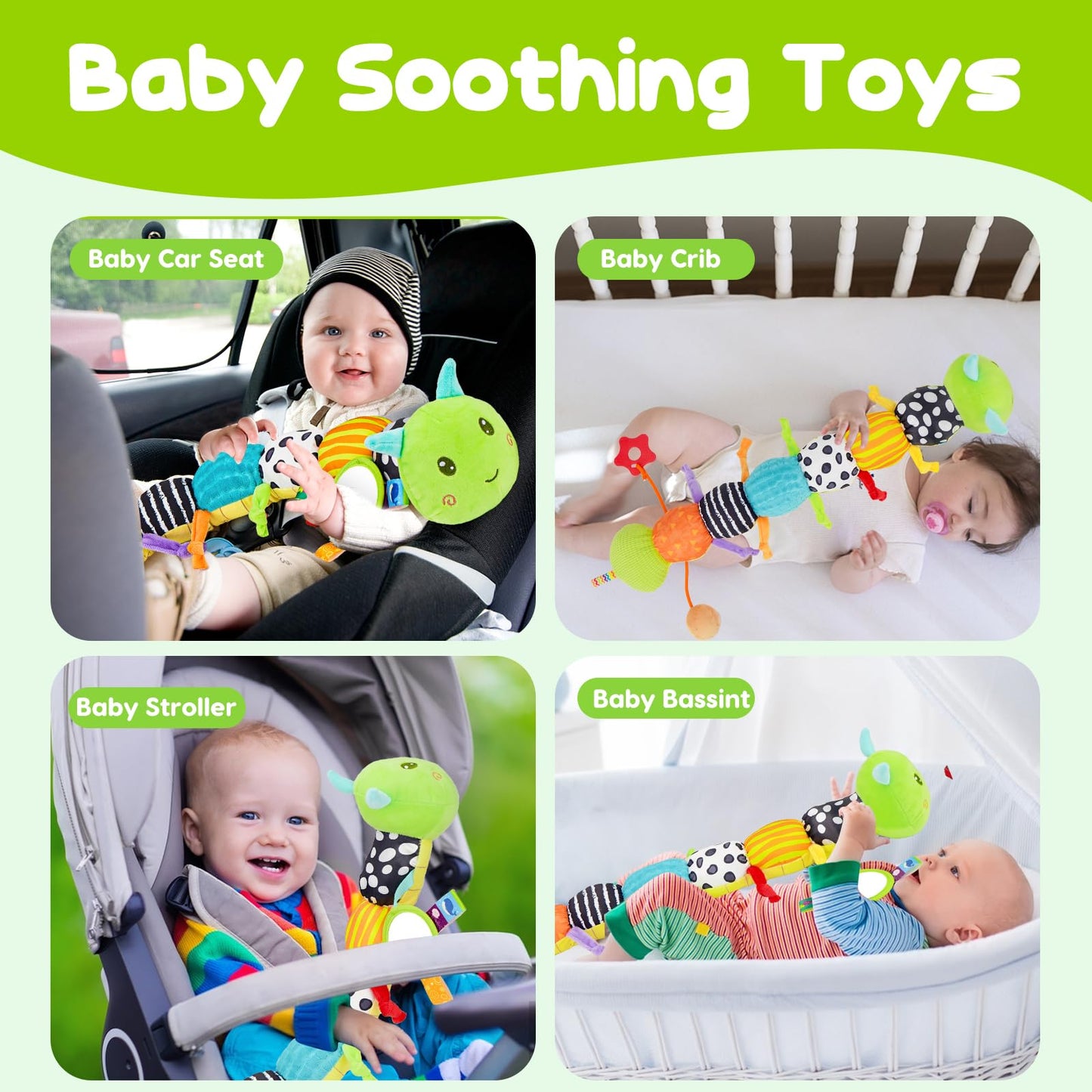 Melodyinn Baby Sensory Mirror Toys for 0-3-6-12 Months