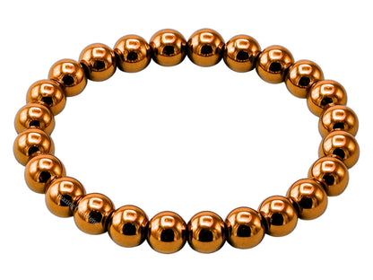 Amazing Gemstone Copper Hematite Bracelet for Women Men's Gifts - Protection Healing Crystal Bracelet - 8mm Gemstone Beaded Stretchable Bracelet Pulseras Para Hombres Mujer Stocking Stuffers Mothers Day Gift