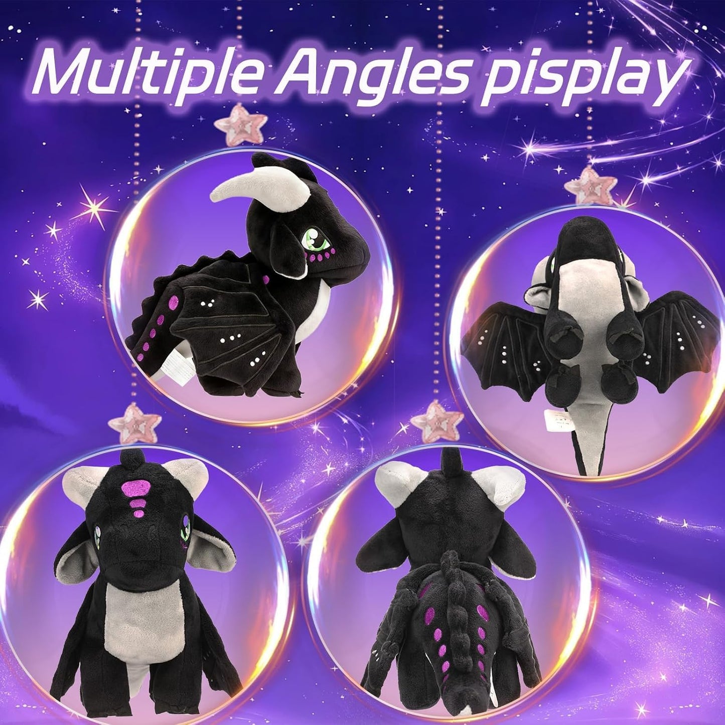 Mejglrc Wings Dragon Plush - Wings Dragon Plush Pillow Toy - Kawaii Pterosaur Plushie - Soft Flying Dragon Hugging Pillow for Kids Boys Girls (Icewing)