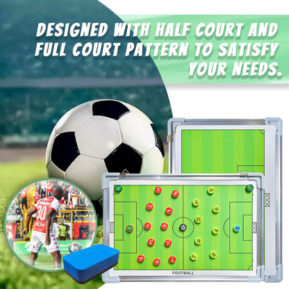 Pure Vie Magnetic Soccer Coaching Tactics Board, Portable Soccer Clipboard for Coaches Soccer Dry Erase Whiteboard Strategy Tactical Blackboard Football Coach Board with Player Markers, Pen and Eraser