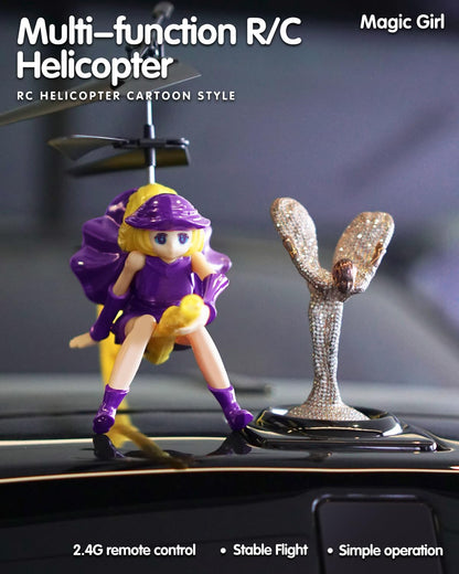 LMRC RC Helicopter, LM16-A Flying Witch Drone Toys for Girls with LED Lights, Indoor/Outdoor Remote Control Helicopter Christmas Birthday Gifts for Kids Boys Girls Age 6-8 9 10 11 12+(Purple)
